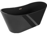 Mexen Montana Vasca Da Bagno Indipendente 170 X 80 Cm, Nera, Troppo Pieno Oro Rosa - 52011708070-60