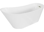 Mexen Alta Vasca Da Bagno Autonoma 170 X 75 Cm, Bianca, Troppopieno Oro - 52141707500-50