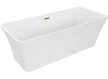 Mexen Tonia Vasca Da Bagno Freestanding 170 X 75 Cm, Bianca, Troppopieno Dorato - 52171707500-50