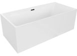 Mexen Nita Vasca Da Bagno Indipendente 170 X 80 Cm, Bianca, Troppopieno Nero - 52091708000-70