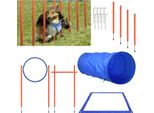 Set Di Attrezzature Di Agilità Per Cani Yuenfong, Ostacoli Per L'addestramento Con Tunnel Per Cani, Pali Intrecciati, Anello Di Salto, Barra Per Ostacoli, Barili Conici