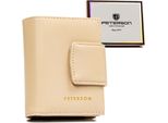 Peterson | Portafoglio Piccolo, In Pelle Ecologica, Da Donna, Beige, 8,5X11 Cm