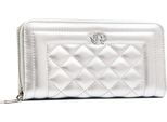 Rovicky | Portafoglio Trapuntato, Con Zip Grande, Da Donna, Argento, 20X10 Cm