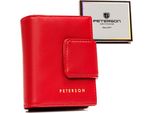 Peterson | Portafoglio Piccolo, In Pelle Ecologica, Per Donna, Rosso, 8,5X11 Cm