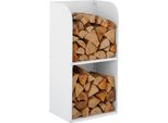 Relaxdays Porta Legna Da Ardere A 2 Scomparti