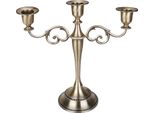 Inf Elegante Candelabro A Tre Bracci In Lega Di Zinco Stile Europeo - Portacandele Romantico Vintage Bronzo
