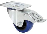 Adam Hall Hardware 372091 - Ruota Girevole 80 Mm Con Ruota Blu E Freno