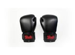Guantoni Da Boxe Gladts Classic - Neri Con Logo Ricamato Rosso - 18 Oz - Guantoni In Pelle Premium Per Boxe E Kickboxing