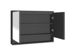 Syfax™ Armadietto Bagno Con Specchio 80X15X60 Cm In Mdf Antracite