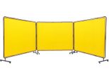 Vevor Tenda Per Saldatura A 3 Pannelli 1,8 X 2,4 M Tenda Di Protezione Per Saldatura In Vinile Ignifugo Parete Di Protezione Per Saldatura Con 12 Ruote Girevoli E Protezione Uv A 6 Stadi Coperta Per Saldatura Protezione Per Saldatura Giallo