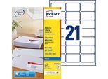 Avery J8160-15 Etichetta Per Indirizzi A Getto D'inchiostro Avery, 63,5 X 38,1 Mm, Bianco