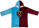 West Ham United Fc - Coperta Con Cappuccio Per Bambini AG3661 (Taglia Unica) (Red Wine/Blue)