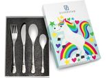 Set Di Posate Per Bambini Con Incisione - Unicorno | Dimensioni: 160X170X160X130 Mm | Numero Articolo: ZV4260070