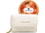 Portafoglio Da Donna Laccato Peterson | Con Rfid, Bianco, 9X6,5 Cm