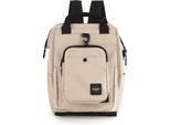 Himawari | Zaino Da Donna Urbano, Color Beige, Con Tasca, Beige, 27X40X19 Cm