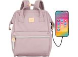 Himawari | Zaino Da Donna Rosa, Con Scomparto Per Laptop E Porta Usb, Rosa, 27X40X17 Cm