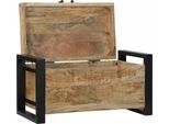 Vidaxl Cassapanca Marrone 60 X 30 X 30 Cm In Legno Massiccio Di Mango