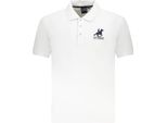 Polo A Maniche Corte Da Uomo In Bianco Con Ricamo E Design A 3 Bottoni