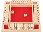 Shut The Box Gioco Di Dadi In Legno, Tabellone A 4 Facce Da 10 Numeri, Gioco Da Tavolo Per Bambini E Adulti