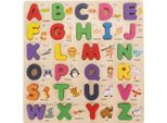 Puzzle Dell'alfabeto, Lettere Maiuscole In Legno, Apprendimento Precoce, Scheda Cognitiva, Sviluppo Intellettuale, Giocattolo Educativo