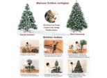 Albero Di Natale Artificiale 180 Cm Con Luci Ed Effetto Neve - Albero Di Natale A Led Con Luci Fiabesche Decorative