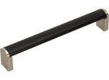 Ringhiera RE21, Nero Super Opaco, Nichel Spazzolato, 160 Mm