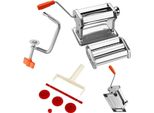 Kraft&Dele | Macchina Per Pasta Manuale, Macchina Per Pasta In Acciaio Inox Con Due Larghezze, Rullo E Taglierina In Acciaio Inox, Per Pasta, Spaghetti, Fettuccine, Lasagne