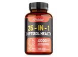 25-IN-1 Cortisol Health (120 Capsule) Integratore Alimentare, Salute Cognitiva, Metabolismo, Sonno, Livelli Di Cortisolo, Umore, Stress