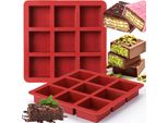 Stampo In Silicone Per Biscotti Pralinati Al Cioccolato 9 Cubetti 2 Pezzi