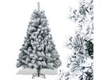 Bettizia 150Cm Albero Di Natale Artificiale Con Neve, Inclusa Base In Metallo Con 550 Aghi In Pvc, Albero Di Natale In Pvc, Bianco