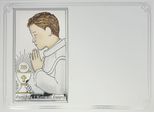 Quadro Della Prima Comunione, Argento Con Incisione, Ricordo Della Prima Comunione Per Un Ragazzo, Colorato | Dimensioni: 13X18 Cm | N. Articolo: VL832/4COL