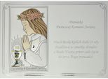 Quadretto Per La Prima Comunione, Argento Con Incisione, Ricordo Della Prima Comunione Per Una Bambina, Colorato | Dimensioni: 13X18 Cm | N. Articolo: VL833/4COL/S