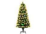 Costway Albero Di Natale Artificiale Da 150 Cm Con Illuminazione, 8 Modalità Di Luce, 170 Punte Di Rami, 20 Fiocchi Di Neve E Punta Di Stella, Albero Di Natale Albero Di Natale
