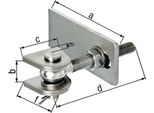 Cerniera Per Porta 75X19X44X120X25X45Mm Sta Grezzo Gah