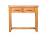 Vidaxl Consolle Con 2 Cassetti 83X30X73 Cm In Legno Massiccio Di Rovere