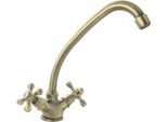 Rubinetto A Due Maniglie Rousseau Beverley Brown Acciaio Inox Ottone