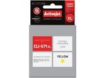 Activejet ACC-571YNX Ink Cartridge (Replacement For Canon CLI-571XLY; Supreme; 12 Ml; Yellow)