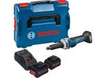 Bosch Ggs 18V-23 Plc Smerigliatrice Diritta Professionale A Batteria 18 V Senza Spazzole + 2X Batteria Procore 8,0 Ah + Caricabatterie + L-Boxx