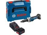 Bosch Ggs 18V-23 Plc Smerigliatrice Diritta Professionale A Batteria 18 V Senza Spazzole + 1X Batteria Procore 8,0 Ah + Caricabatteria + L-Boxx