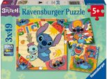 Ravensburger - Disney Stitch Puzzle 3X39 ElementóW - Oficjalny Produkt Premium