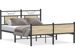 Vidaxl Struttura Letto Senza Materasso Rovere Sonoma 140X200 Cm Materiale A Base Di Legno