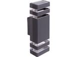 Lampada Da Parete Per Esterni 2Xgu10 IP54 In Alluminio Antracite Ecolight EC79005