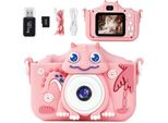 2.0" Bambini Fotocamera Digitale Del Display, 1080P Hd Built-In 32GB Sd Card Selfie Fotocamera Digitale, Videocamera Per Bambini, Per 3-12 Anni Giocattoli Bambini"