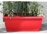 Vaso Per Piante Riviera Red Plastic Rettangolare 80 X 40 Cm 80 X 40 X 32 Cm