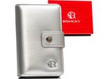Rovicky | Elegante Portafoglio Ecologico Da Donna In Pelle, Argento, 11X15 Cm