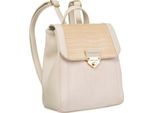 Peterson | Zaino Da Donna, In Pelle Ecologica, Beige, 21X26X10 Cm