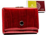 Peterson | Portafoglio Piccolo Da Donna, In Pelle, Con Orecchino E Chiusura A Scatto, Rosso, 12,5X9 Cm