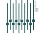 Set Di 10 Paletti Per Recinzione Da 91,44 Cm - Paletto In Metallo Per Recinzione Di Pascoli - Paletto Robusto Per Giardino E Agricoltura