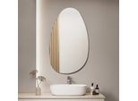 S'afielina Specchio Da Parete Asimmetrico 85×50 Cm Senza Cornice Specchio Da Soffitto Specchio Da Bagno Per Soggiorno, Bagno E Camera Da Letto
