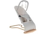 Jimmylee Schaukelwippe Woody, Hellgrau, Textil, 67x39x40 cm, SGS-geprüft, Bezug abnehmbar, waschbar, zusammenklappbar, Babymöbel, Babywippe